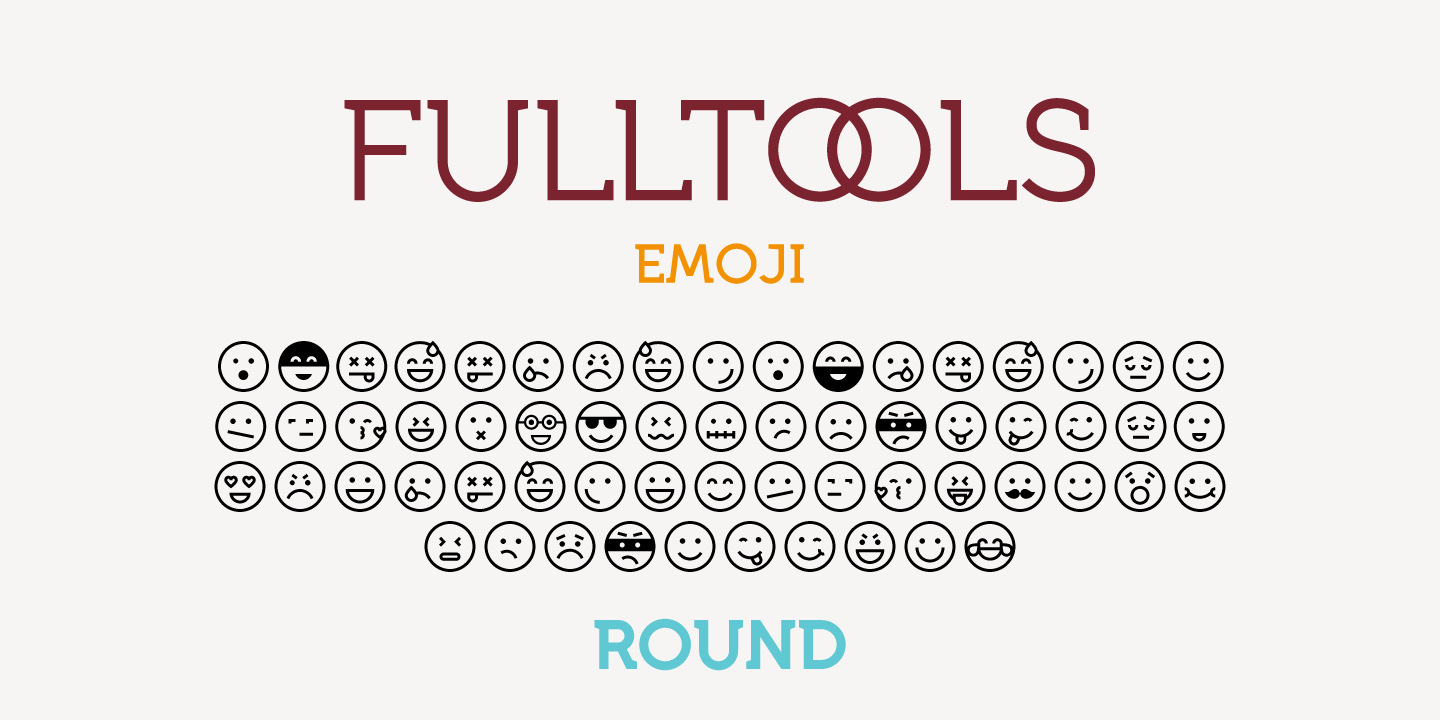 Пример шрифта Full Tools Emoji Round